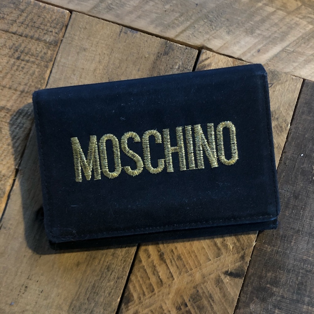 Vintage Moschino Embroidered Logo Wallet